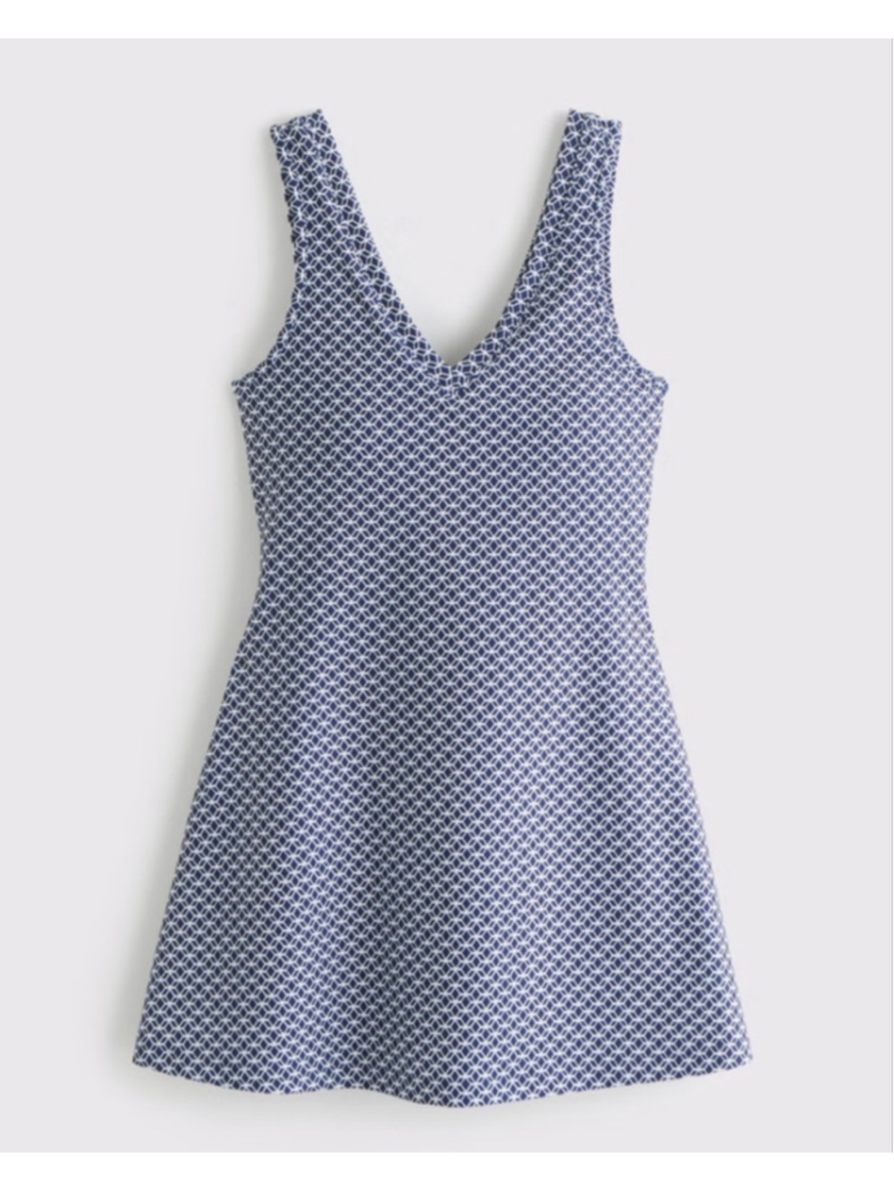 Abercrombie YPB Navy & White Geometric Mini Active Dress M NWT